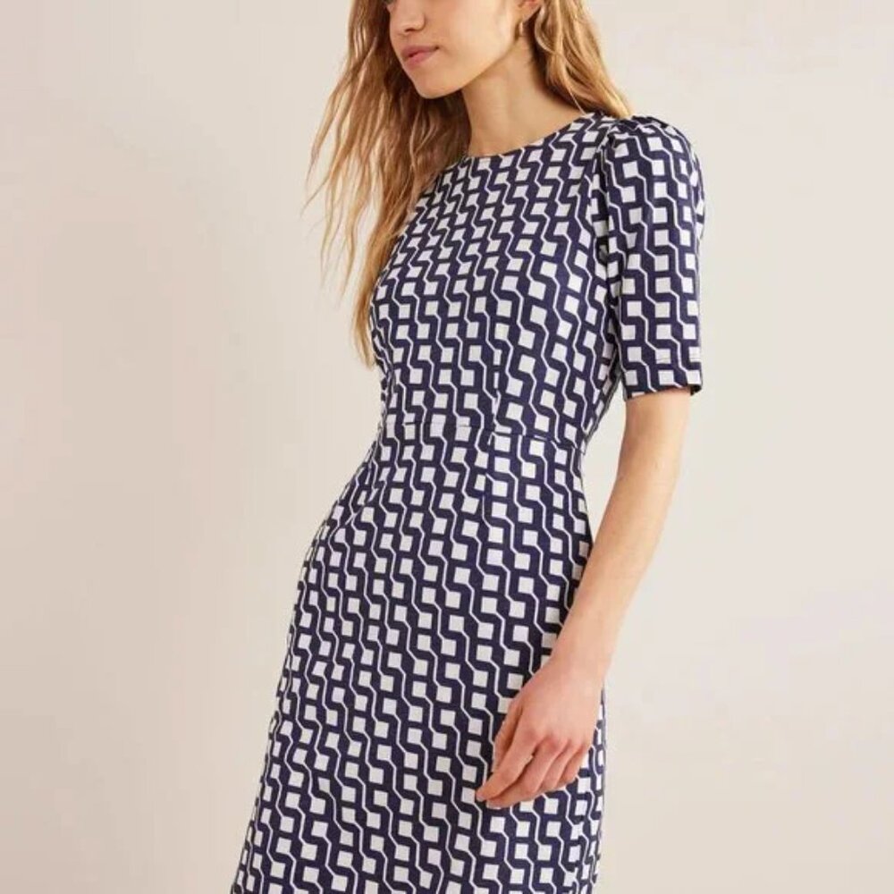 Boden Zoe Geometric Cube Jerseyโ Mini Dress Sz 6P